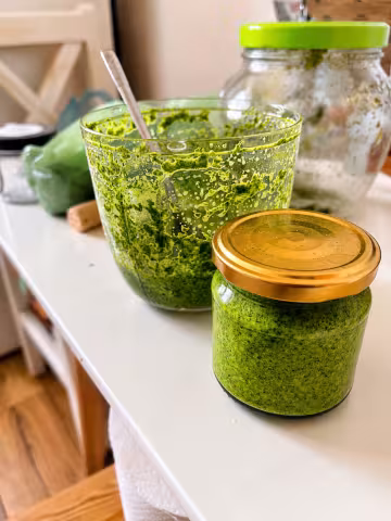pesto ze szpinaku nowozelandzkiego